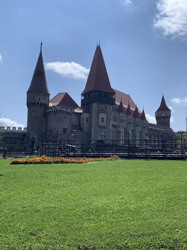 Corvin Castle from distance